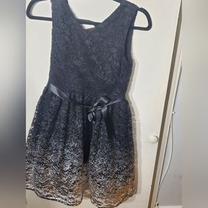 Girls black and silver size 16 dress